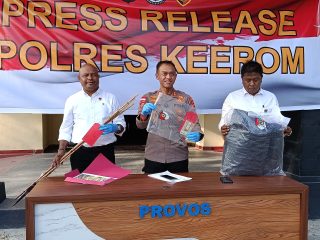 Polisi Rilis Pengungkapan Kasus Pencurian Ternak Sapi di Keerom