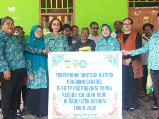 Cegah Stunting, TP PKK Papua Dan PKK Keerom Salurkan Bantuan Langsung Nutrisi Bagi Keluarga